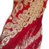 Flapper-Style Sequin Fringe Party Dress Red/Gold UK 8