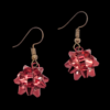 Red Metallic Bow Drop Earrings – Novelty Gift Style