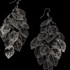 Gunmetal Layered Leaf Drop Earrings – Lightweight Statement Pair Gunmetal Layered Leaf Drop Earrings – Lightweight Statement Pair