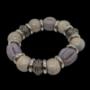 Neutral & Lavender Tone Chunky Beaded Bracelet – Stretch Fit