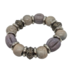 Neutral & Lavender Tone Chunky Beaded Bracelet – Stretch Fit
