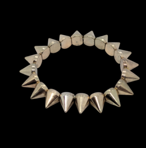 Goldtone Spike Stretch Bracelet – Punk-Inspired Statement Piece