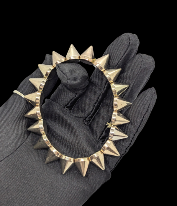 Goldtone Spike Stretch Bracelet – Punk-Inspired Statement Piece Goldtone Spike Stretch Bracelet – Punk-Inspired Statement Piece