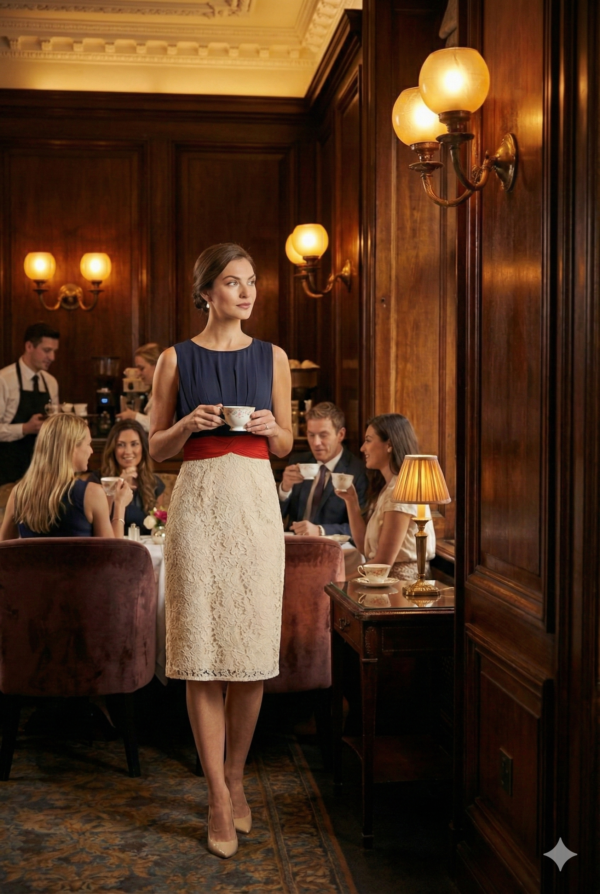 Little Mistress London Colourblock Lace Dress – UK 10