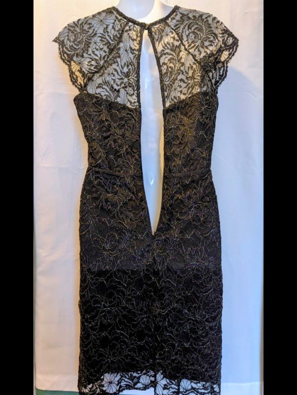 Lipsy London Black Lace Cocktail Dress – UK 12, 2010s