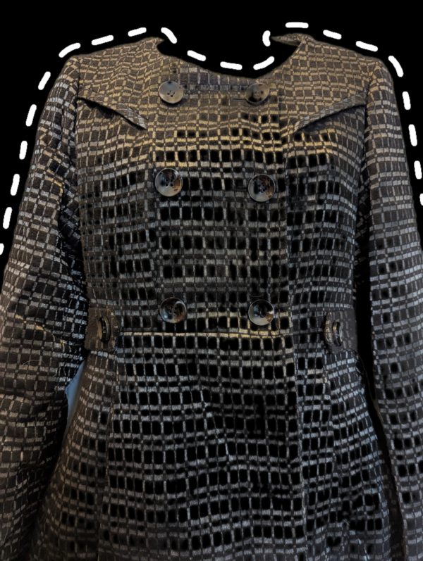 Marks & Spencer Black Double-Breasted Coat Dress UK 8