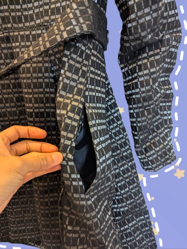 Marks & Spencer Black Double-Breasted Coat Dress UK 8