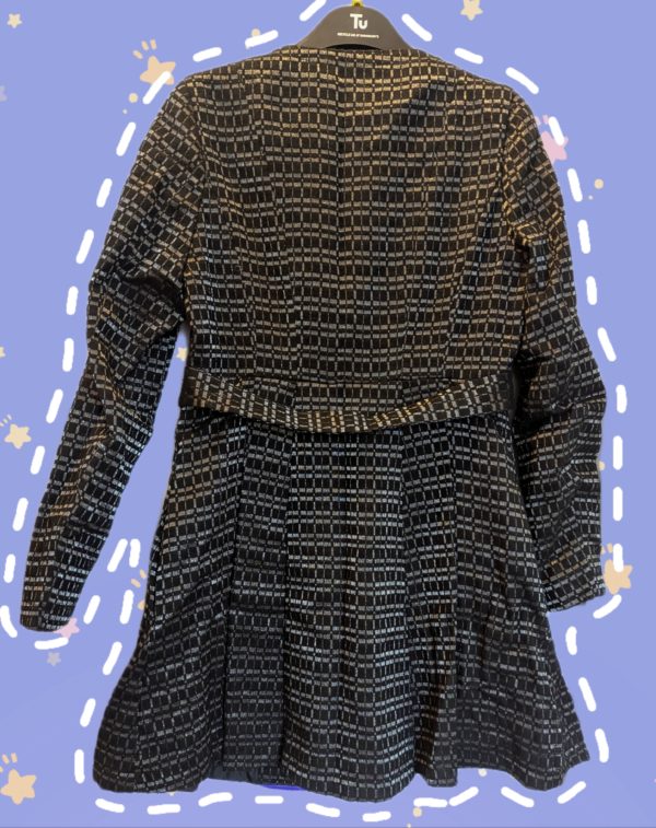 Marks & Spencer Black Double-Breasted Coat Dress UK 8